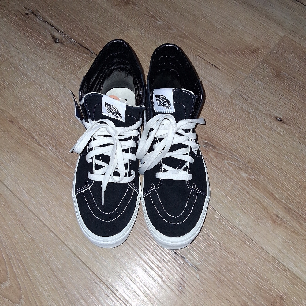 Vans Kids Black and White Sneakers